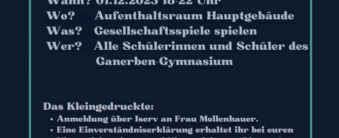 Plakat Spieleabend