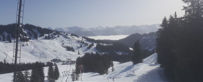 Landschaftsbild, Schnee und Bäume