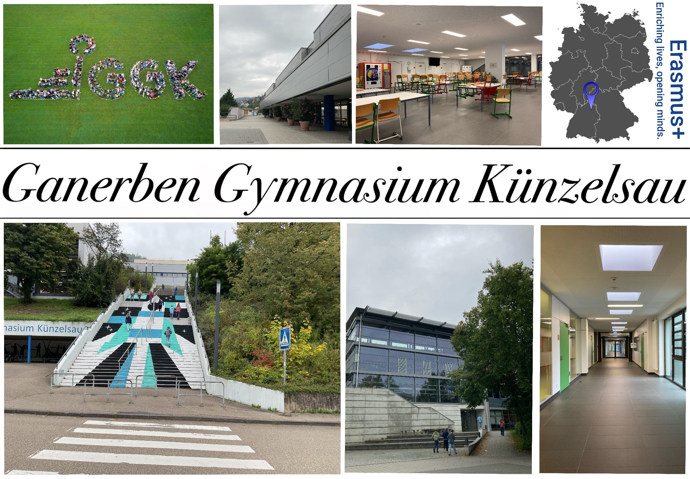 4 Postkarte mit Treppe Ganerben-Gymnasium