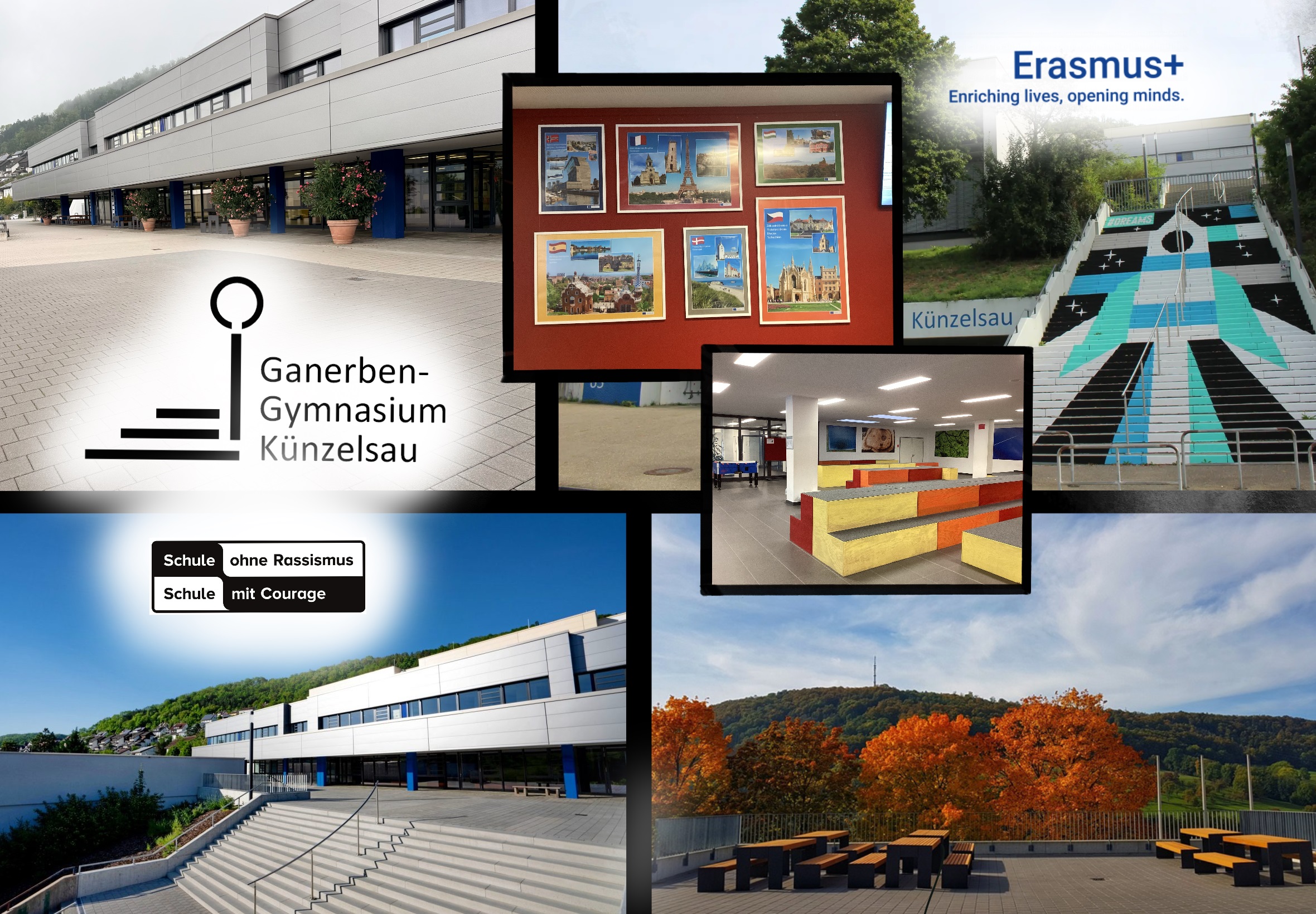 7 Postkarte mit Schulgebäude Ganerben-Gymnasium
